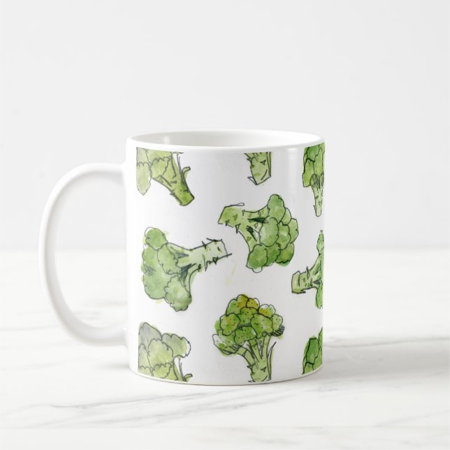 broccoli - scattered coffee mug (Left)