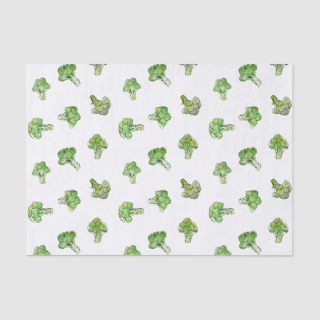 Broccoli – Scattered - Open Tissue Paper (Front)