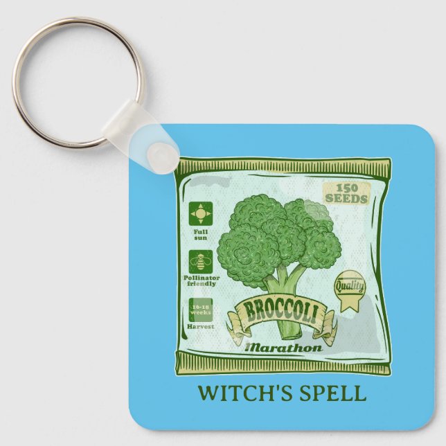 Broccoli Seeds growing vegetables Keychain (Front)