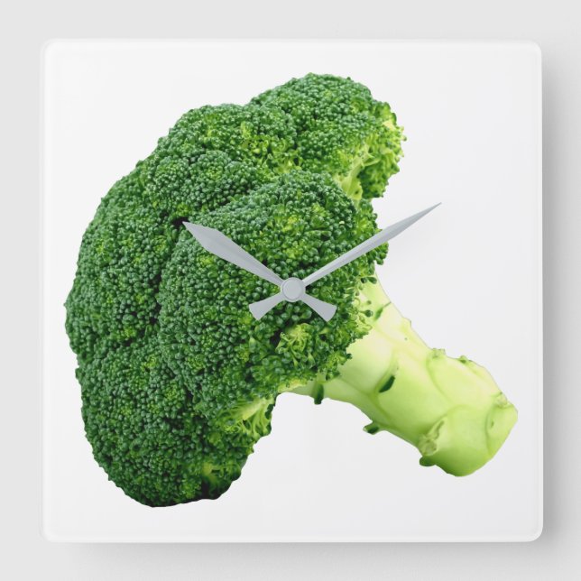 Broccoli Square Wall Clock (Front)