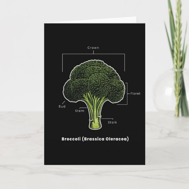 Broccoli Vegan Vegan Vegetables Card (Front)