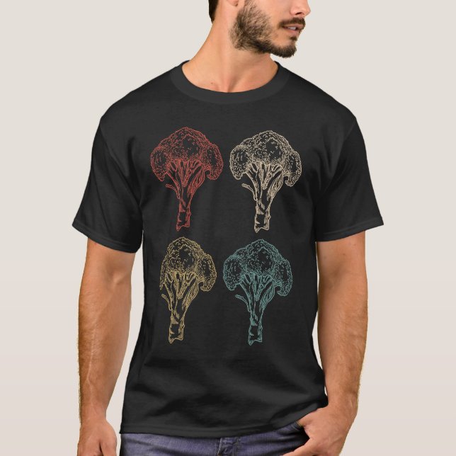Broccoli Vegetable Nutrition Facts Vegetarian Vega T-Shirt (Front)