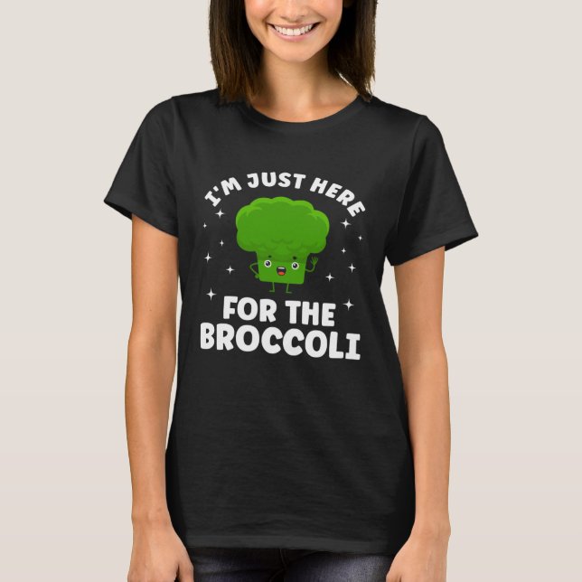 Broccoli  Vegetable Vegetarian Broccoli Vegan Food T-Shirt (Front)