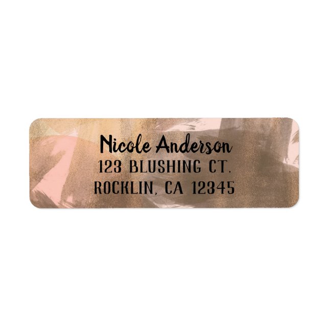 Broche et cuivre bronze Chic moderne Monogramme or (Devant)
