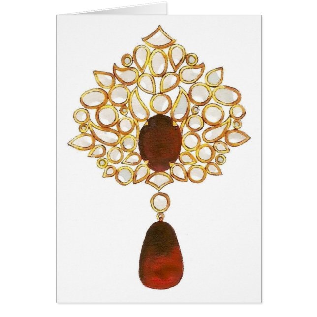 Broche Kundan & ruby (Devant)