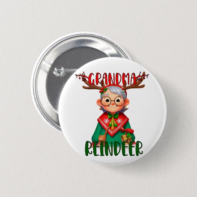 BROCHE NAVIDEÑO ABUELA 2 INCH ROUND BUTTON (Front & Back)