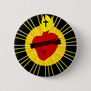 Broche of the Holy Heart of Jesus 2 Inch Round Button