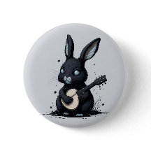 broche rabbi bunny guitar hobby funny