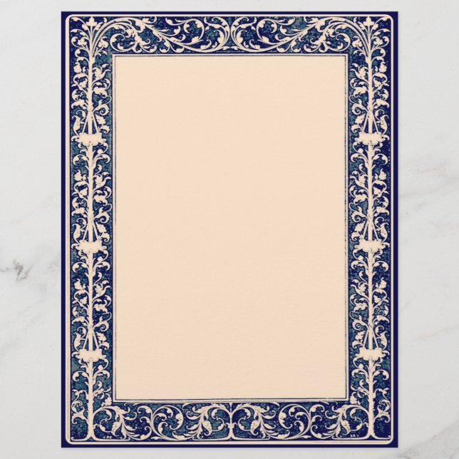 Brochure à la bordure de la feuille et de la vigne (Devant)