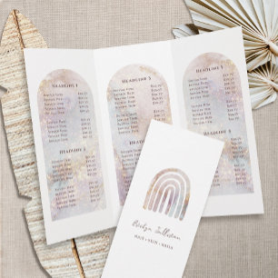 Brochure arc-en-ciel parties scintillant aquarelle