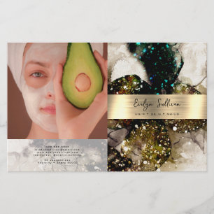 Brochure bifold vert émeraude d'olive