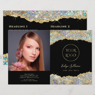 Brochure bipli parties scintillant iridescente or