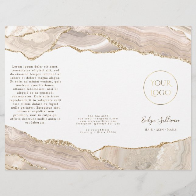 Brochure d'agate d'or ivoire (Devant)