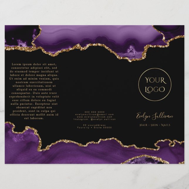 brochure d'agate violette (Devant)
