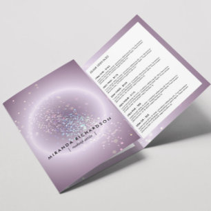 Brochure de beauté violette céleste Confetti