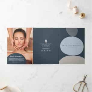 Brochure de bien-être Pierres Zen Abstraites Moder