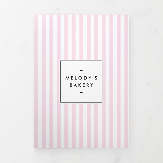 Brochure de cuisine rétro rose bonbons Boulangerie (Page de couverture)