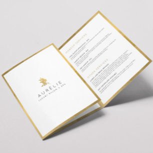 Brochure de luxe Faux Gold Floral