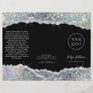 Brochure de paillettes en argent de parties scinti