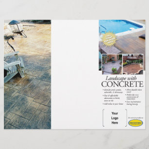 Brochure de paysage en béton pour la forme de briq
