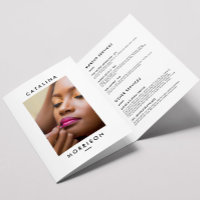 Brochure de salon minimaliste pour maquillage