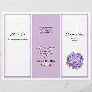 Brochure d'entreprise semi-pliée florale Lavender