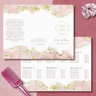 brochure design en marbre rose