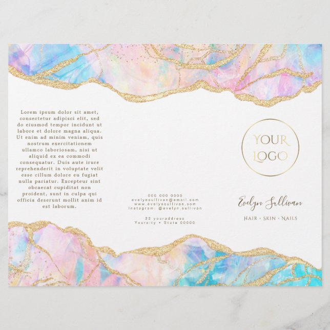 Brochure design Pastel Opal (Devant)