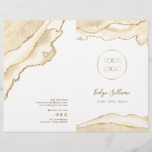 brochure du menu du service d'agate de pêche délic