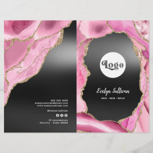 Brochure du menu du service d'agneau rose noir