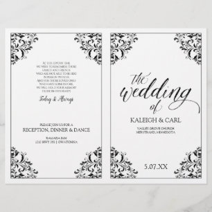 Brochure du programme de mariage élégant - Nadine
