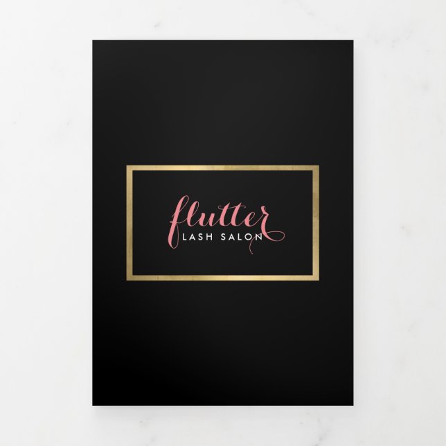 Brochure du salon Glam Black Rose Gold Lash (Page de couverture)