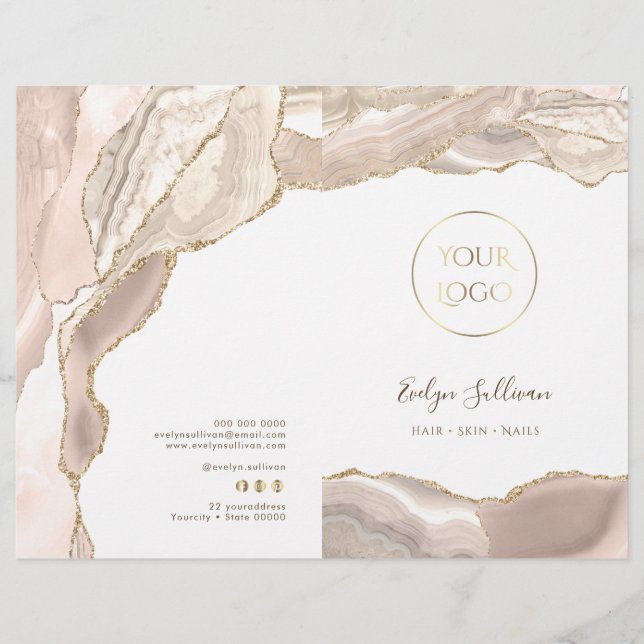 brochure du service agate en ivoire or (Devant)