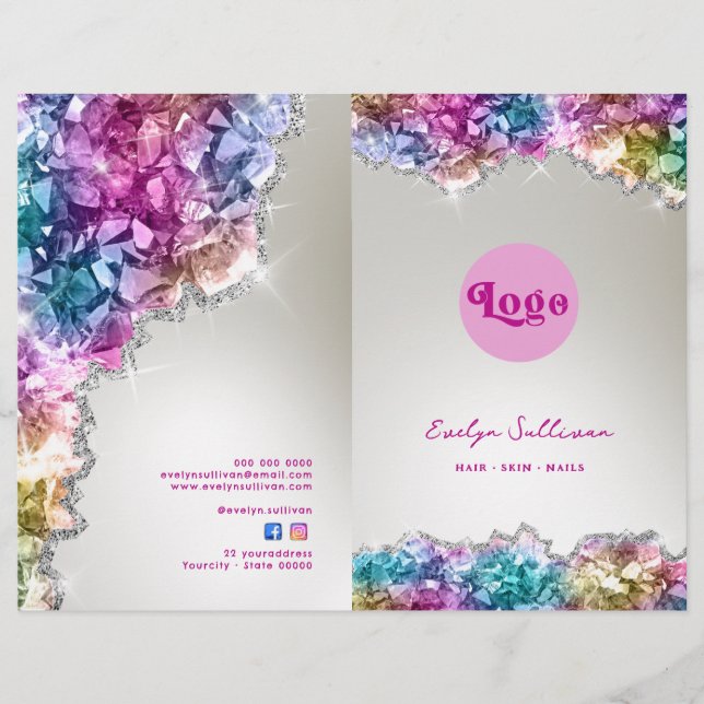 Brochure du service de cristaux Iridescente (Devant)