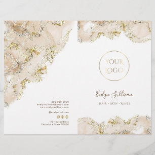 Brochure du service de design en marbre beige