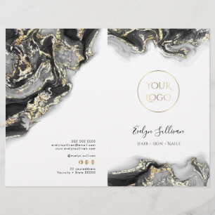 Brochure du service de design en marbre noir
