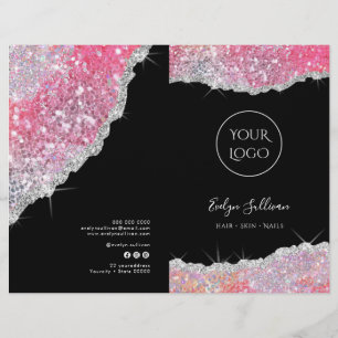 Brochure du service de parties scintillant roses F