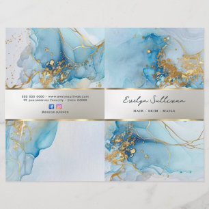 brochure du service en marbre bleu rose