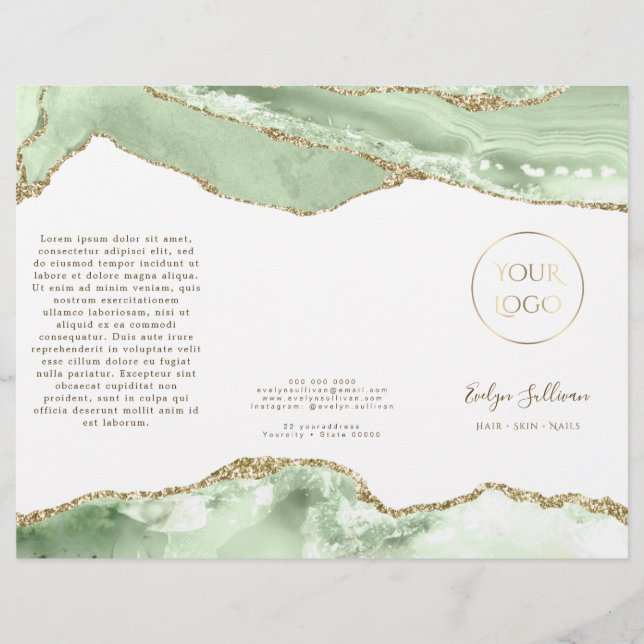 Brochure Jade green agate (Devant)