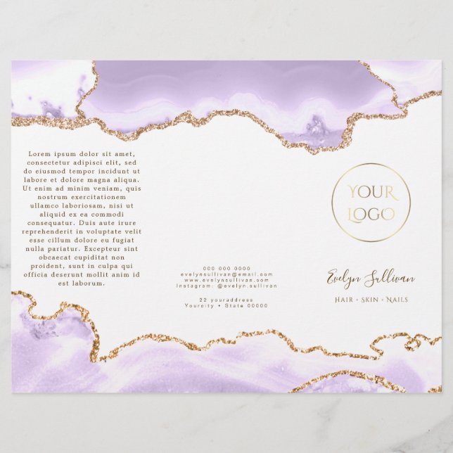 brochure lavande mauve agate (Devant)