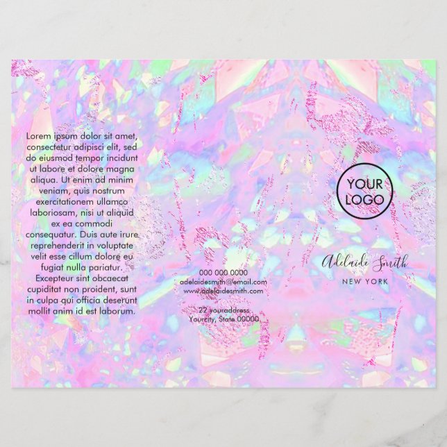brochure minérale rose violet (Devant)