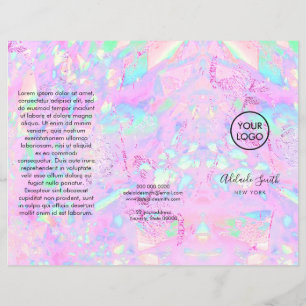 brochure minérale rose violet