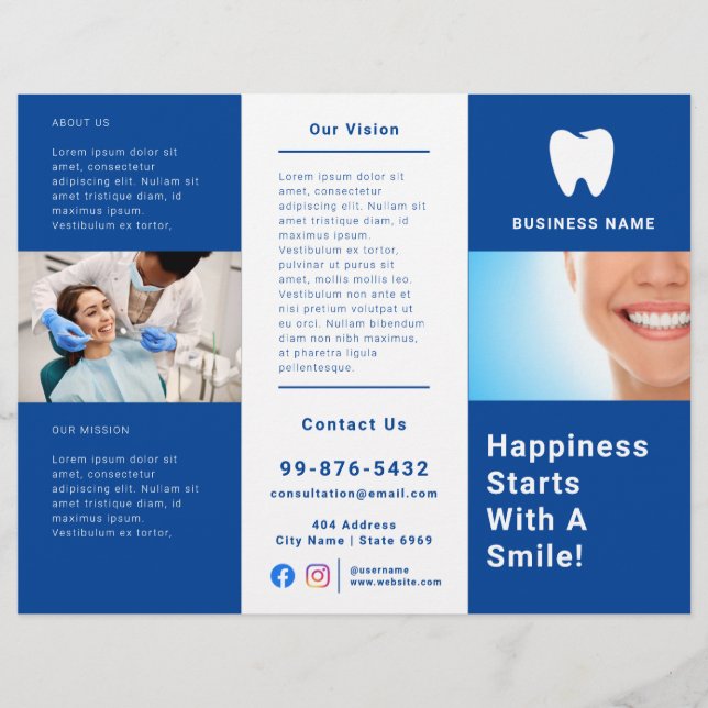 Brochure moderne | Dentis Logo Photo Business (Devant)