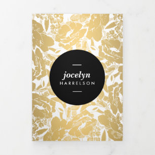 Brochure moderne en or noir Cercle