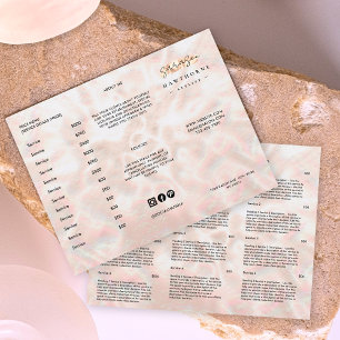 Brochure Opal Blanc Elégant Rose Gold Liste de pri