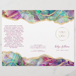 Brochure opale Fuchsia aquamarine