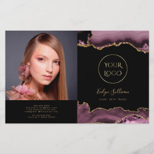 Brochure pliée d'agneau mauve foncé