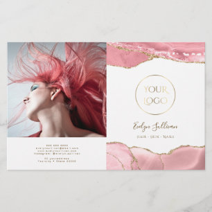 brochure pliée en forme d'agneau rose
