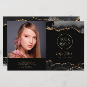 brochure pliée en or noir