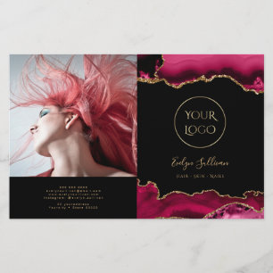 brochure pliée magenta rouge agneau